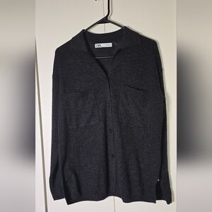 Zara Women's Charcoal Cardigan Sweater